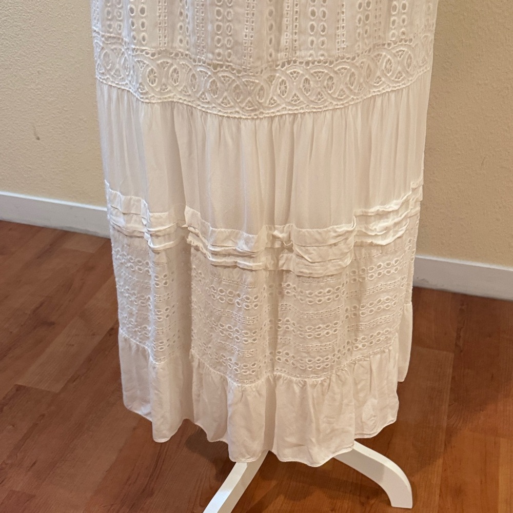 Adelyn Rae Cream Button-Front Maxi Dress - Picture 5 of 6